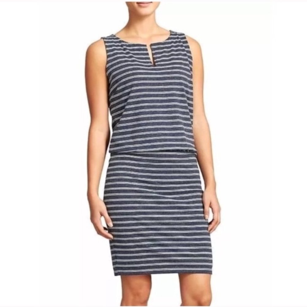 Athleta Vida Striped Sleeveless Dress